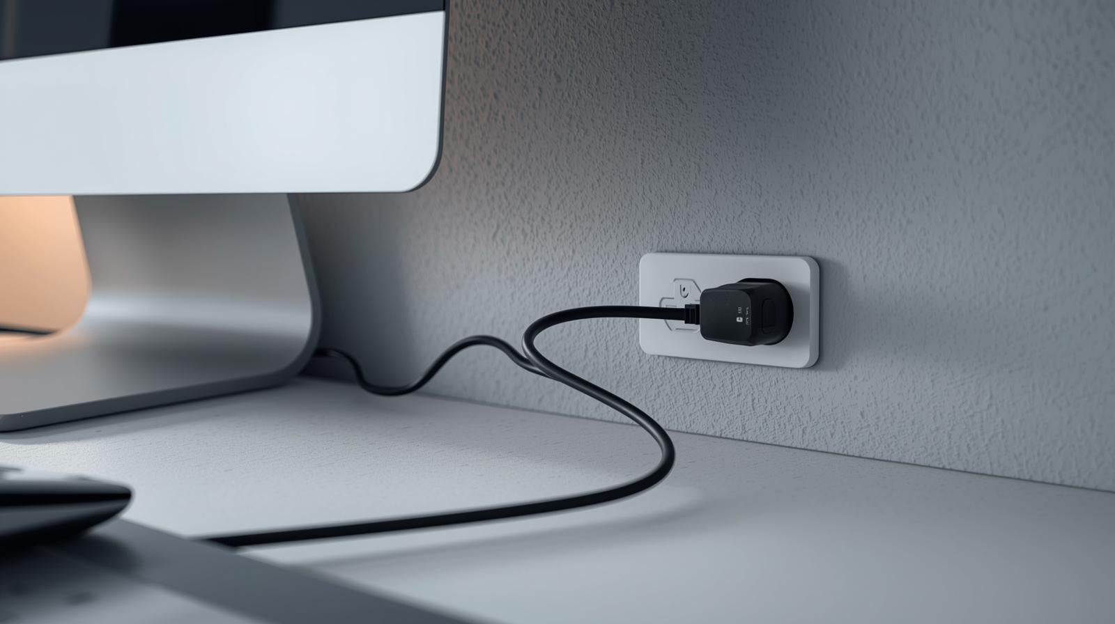 1ft Left Angle Power Cord NEMA 5-15P to IEC C13 - Space-Saving Cable