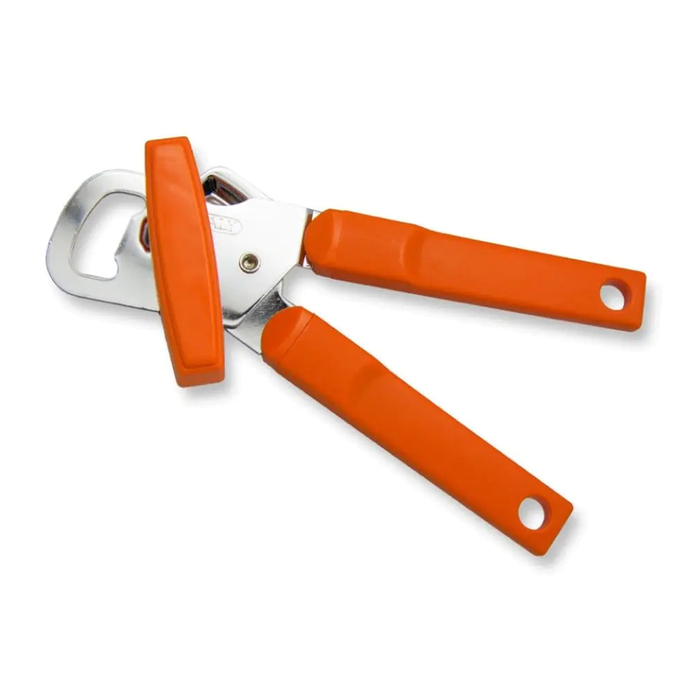 Left Handed Can Opener - Ergonomic Orange Handle for Lefties