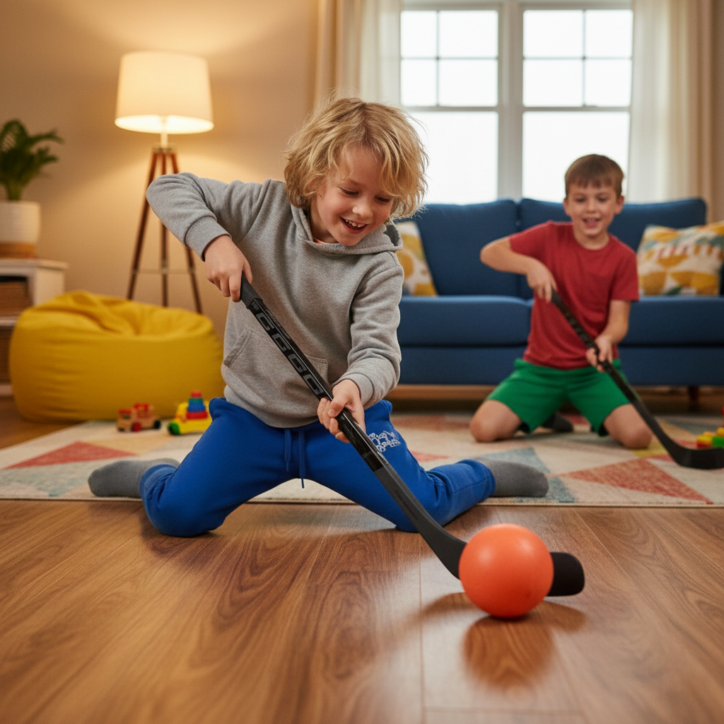 Mini Knee Hockey Composite Stick (Left Red)