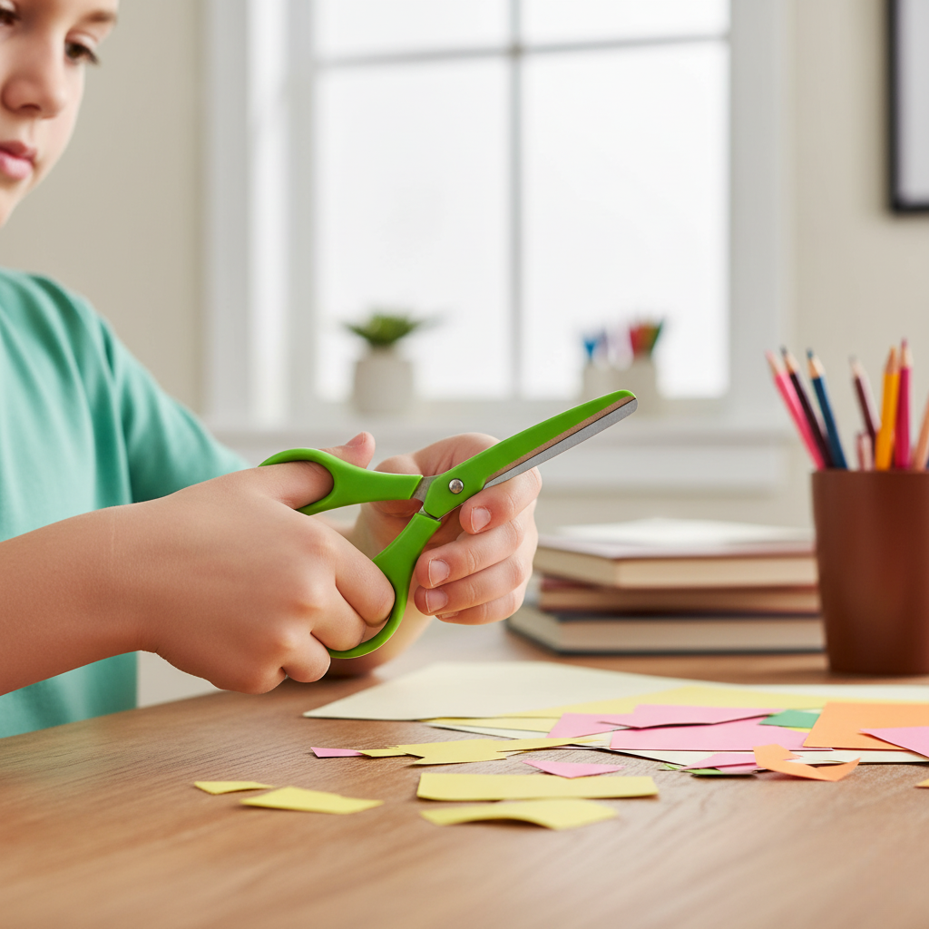7" Left-Handed Kids Scissors 3 Pack - Real Lefty Scissors Ages 8-16 for School & Crafts