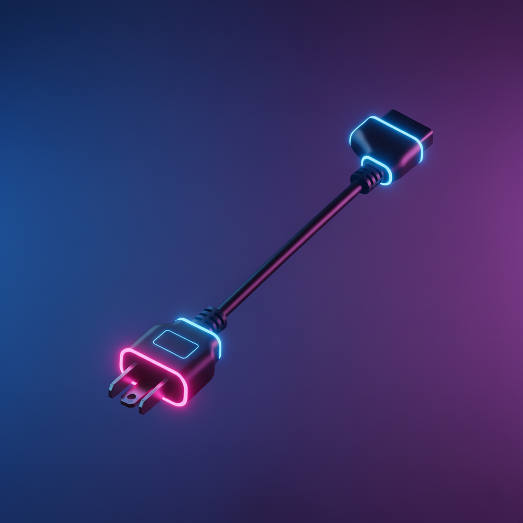 1ft Left Angle Power Cord NEMA 5-15P to IEC C13 - Space-Saving Cable